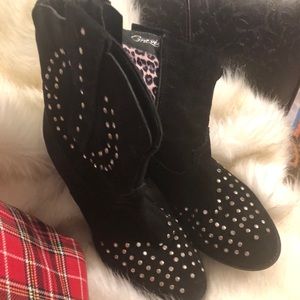 Studded ankle boots